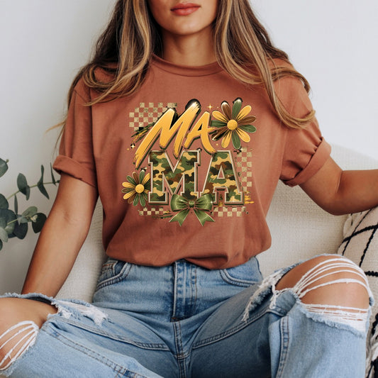 Mama Checkered Camo DTF Transfer