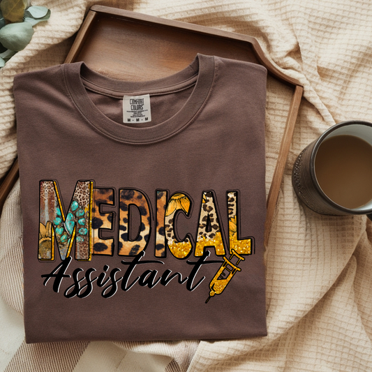 Medical Assistant Western Glitter DTF Transfer