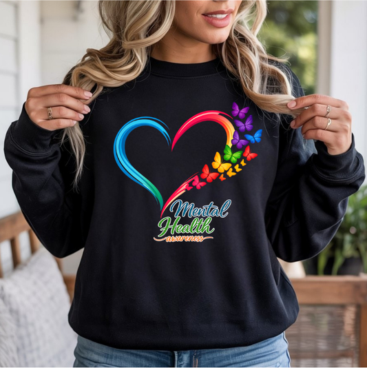 Mental Health Awareness Heart DTF Transfer