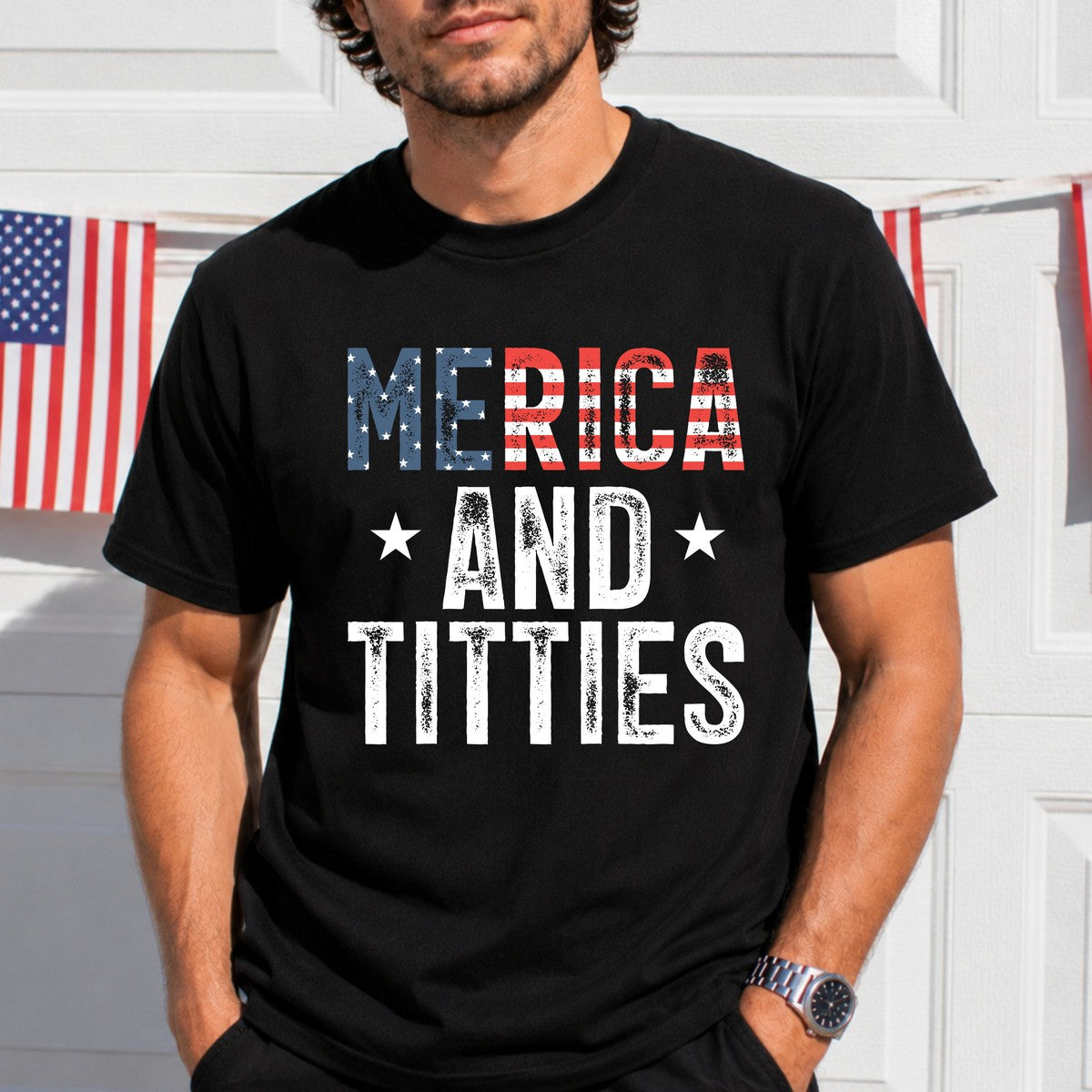 Merica and Titties DTF Transfer