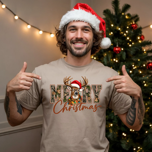 Merry Christmas Buck DTF Transfer