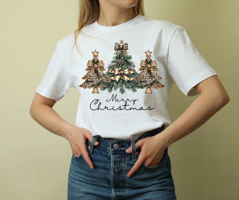 Design - Merry Christmas Leopard Trees