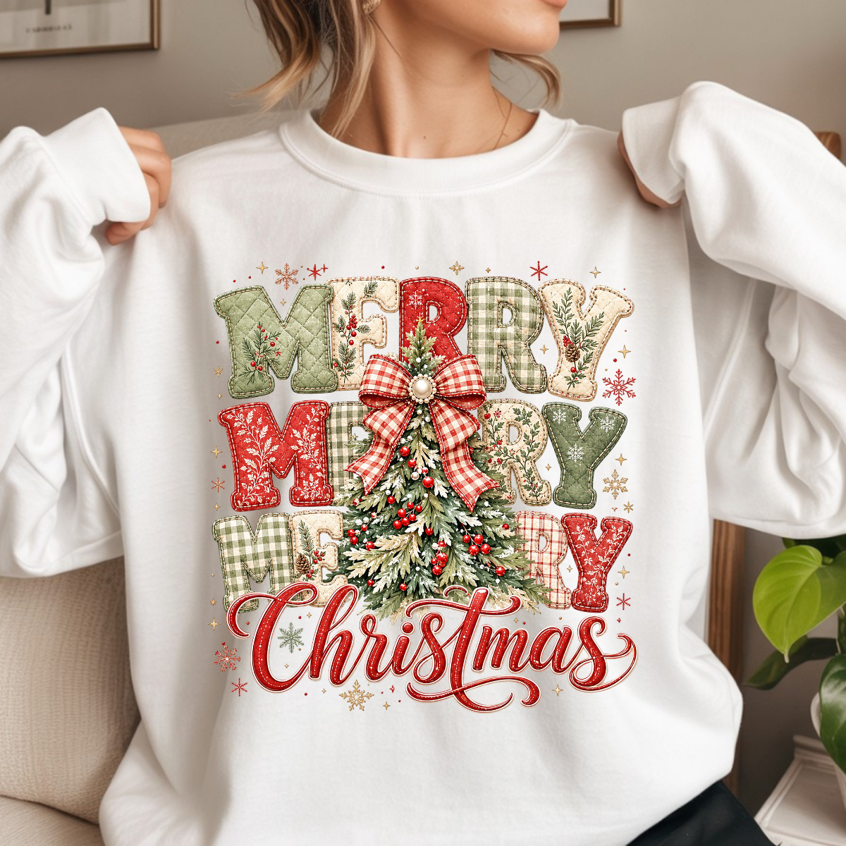 Merry Christmas Repeat DTF Transfer