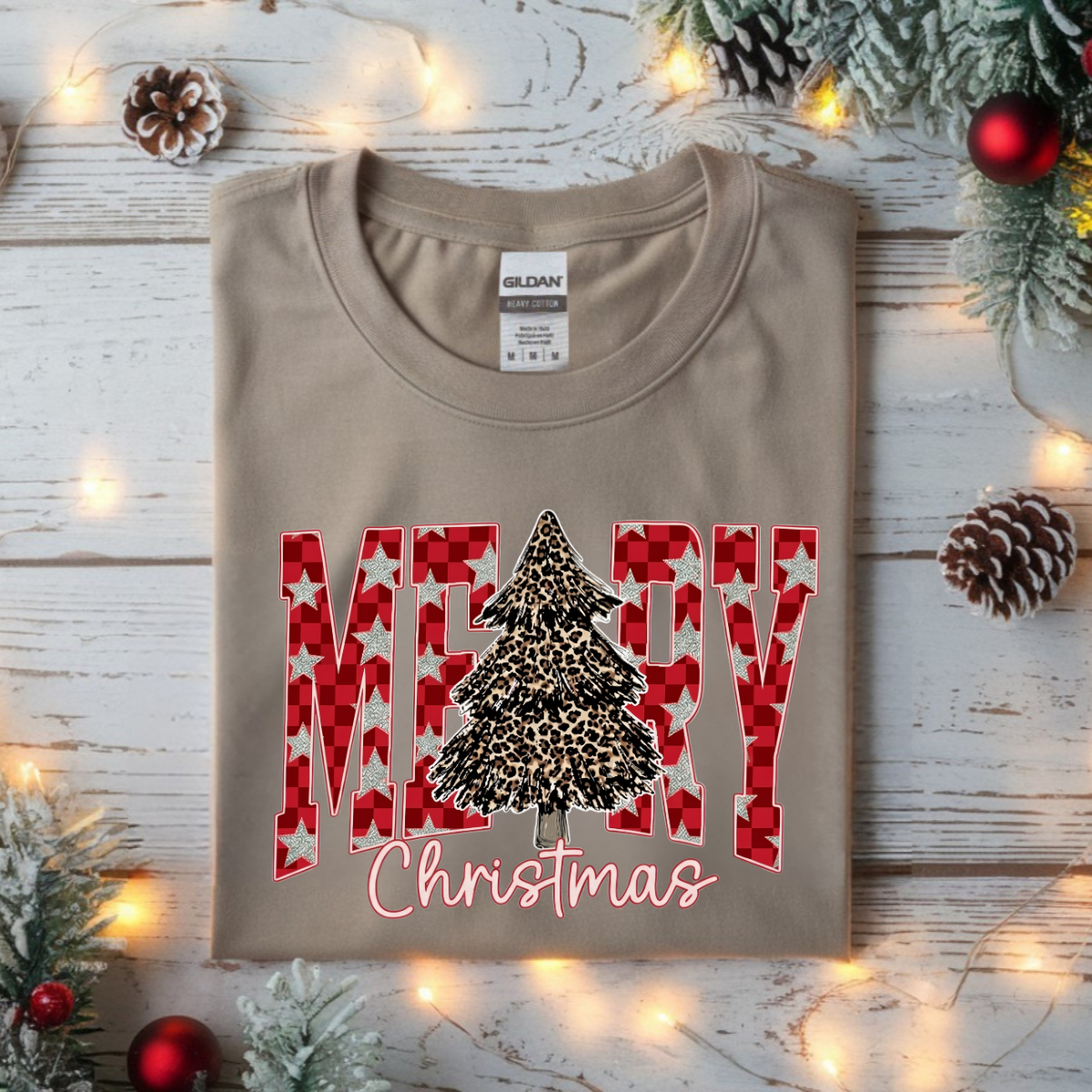 Merry Christmas Stars DTF Transfer