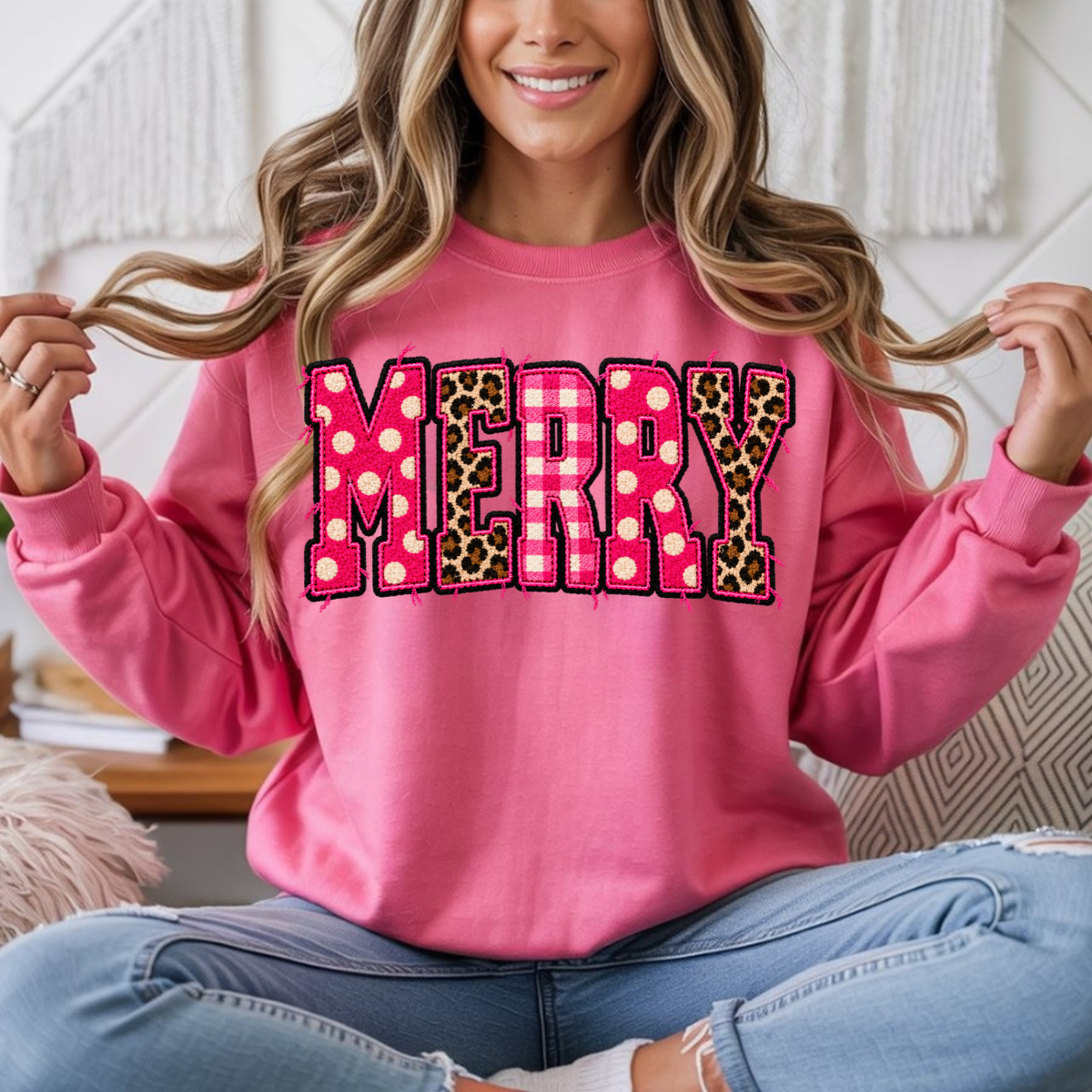 MERRY Pink DTF Transfer