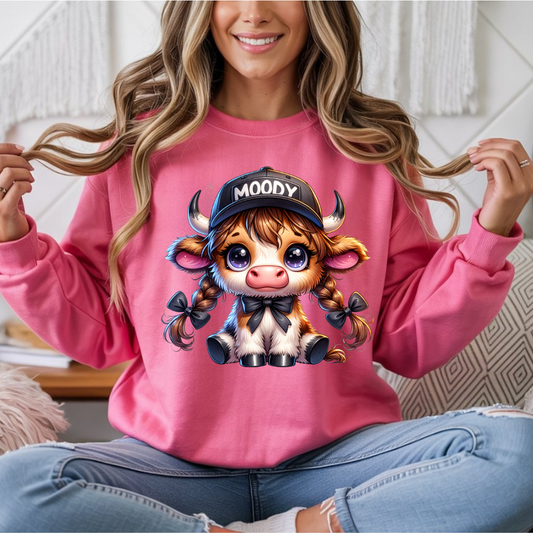 Moody Highland Cow DTF Transfer