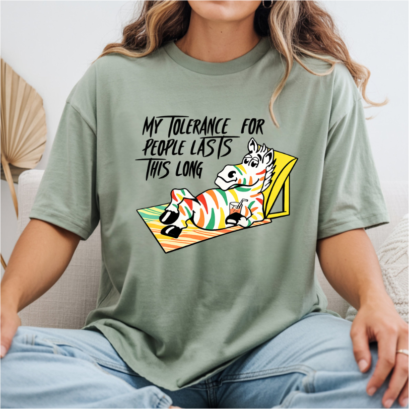 My Tolerance Fruit Stripe Zebra DTF Transfer
