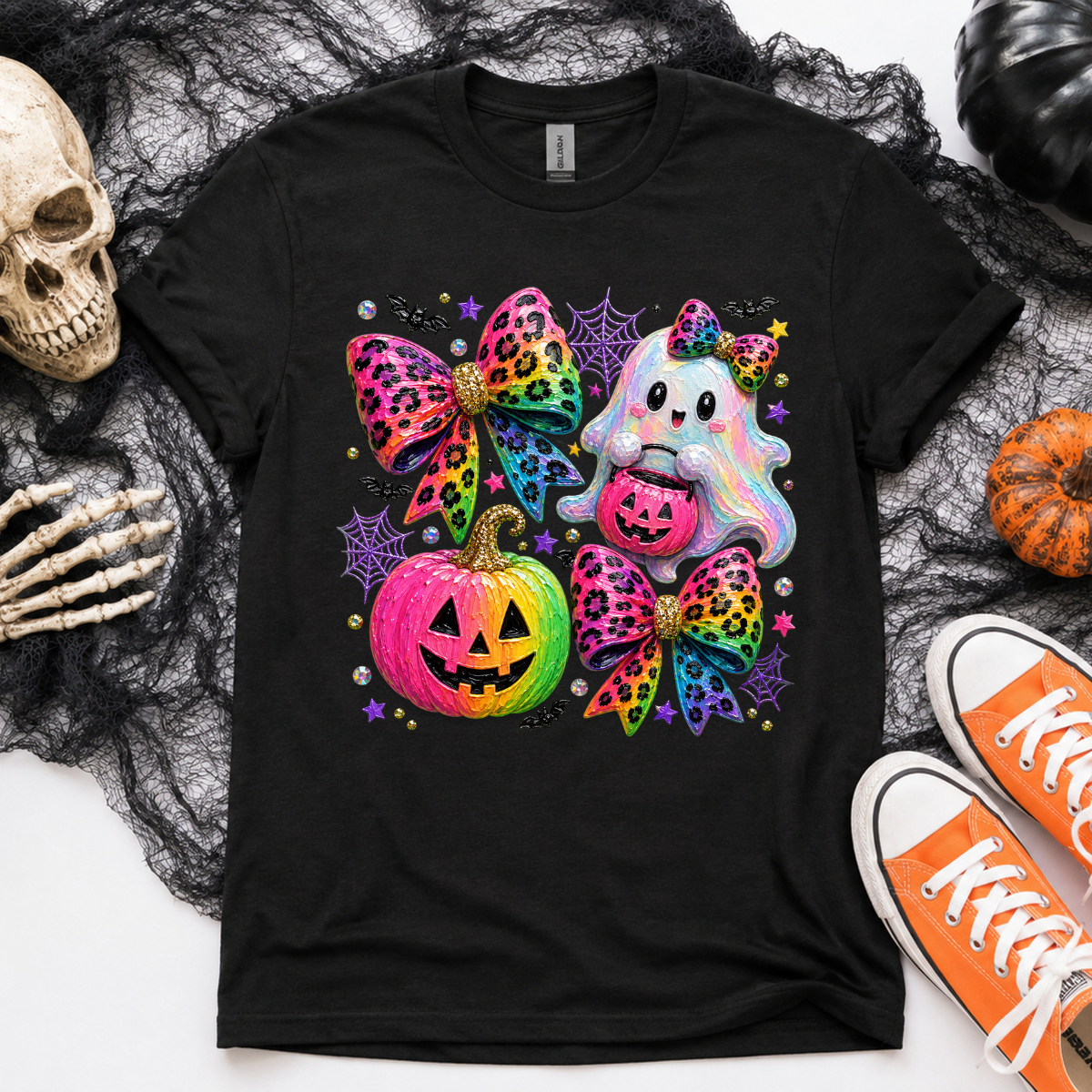 Neon Cheetah Halloween DTF Transfer