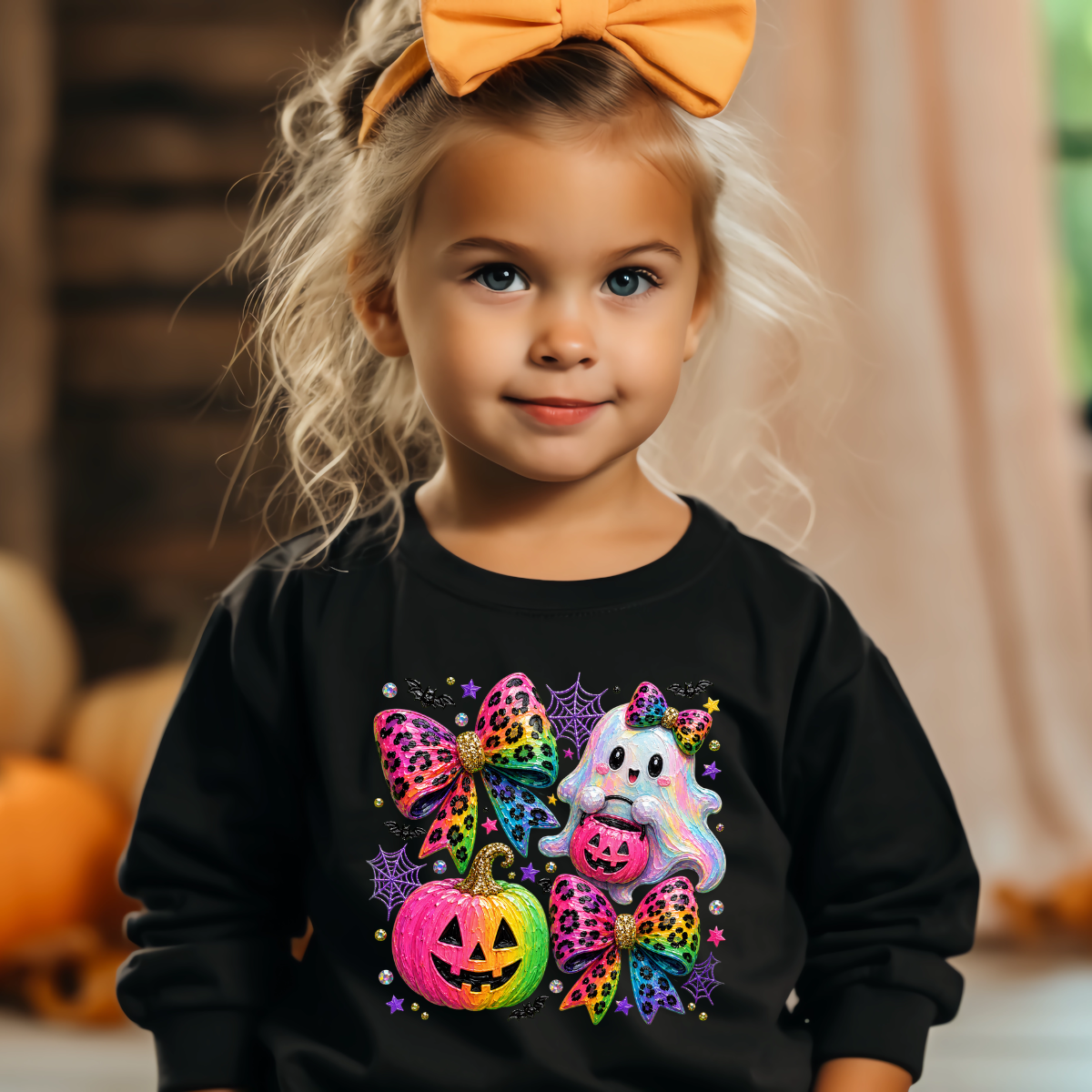 Neon Cheetah Halloween DTF Transfer