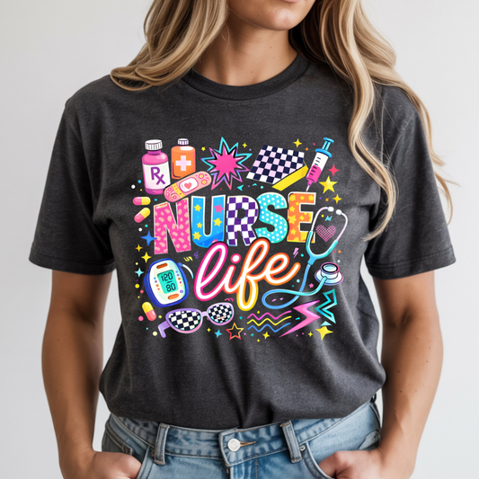 Neon Nurse Life DTF Transfer