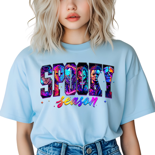 Neon Spooky Season with Scare Team DTF Transfer