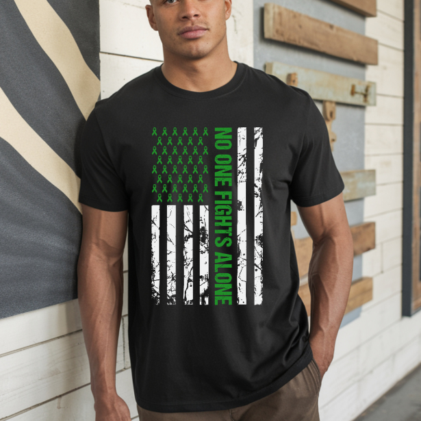 No One Fight Alone Mental Health Flag DTF Transfer