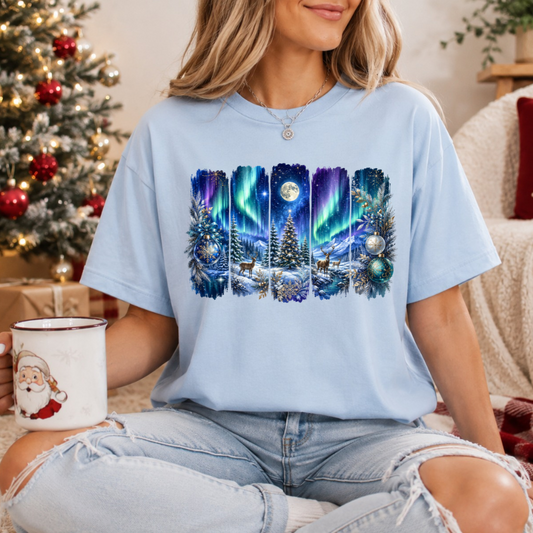 Northern Lights Winter DTF Transfer