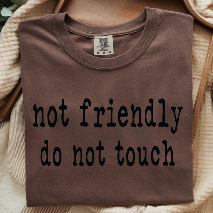 Not Friendly Do Not Touch DTF Transfer