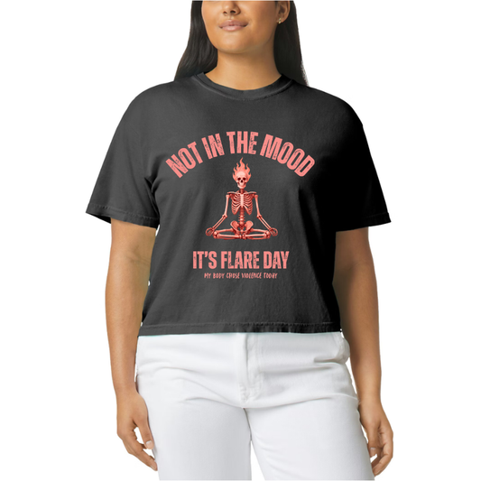 Exclusive PREORDER "NOT IN THE MOOD" Rare Disease Awareness Comfort Colors Crop T-Shirt