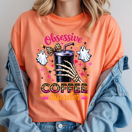 Obsessive Coffee Disorder Spooky DTF Transfer