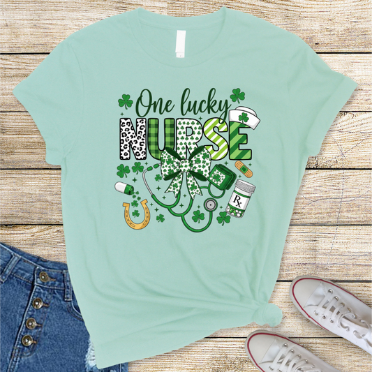 One Lucky Nurse St Patricks Day DTF Transfer