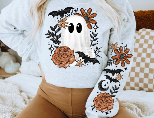 Design - Orange Floral Ghosty W Double Sleeve