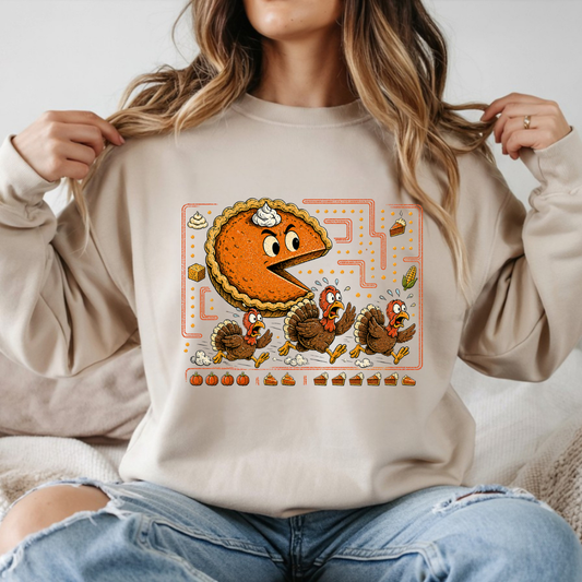 PacMan Thanksgiving DTF Transfer