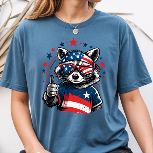 Patriotic Racoon DTF Transfer