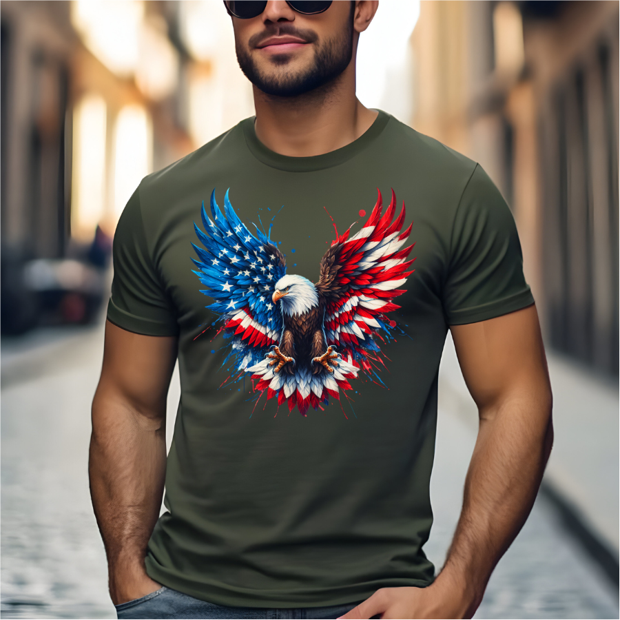 Patriotic American Eagle DTF Transfer