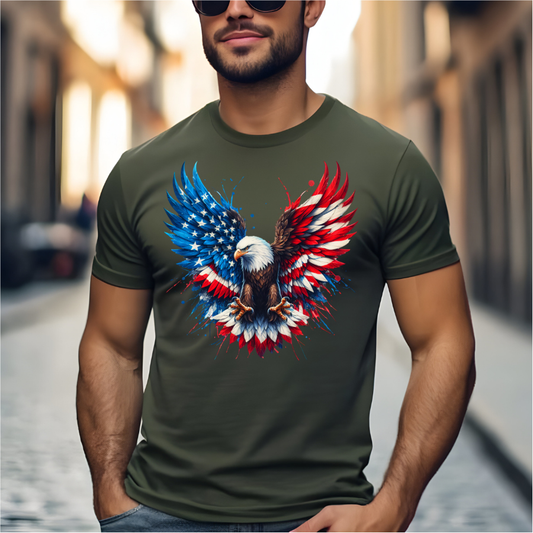 Patriotic American Eagle DTF Transfer