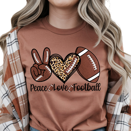 Peace Love Football DTF Transfer