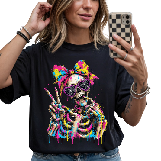 Peace Skeleton DTF Transfer