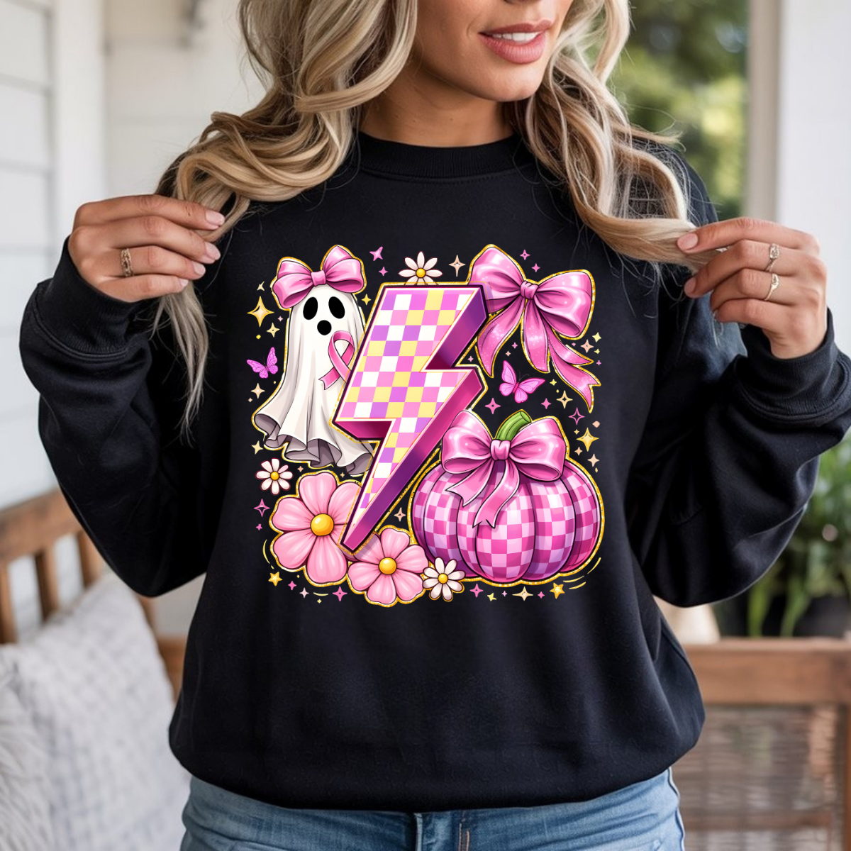 Pink Preppy Ghostie DTF Transfer