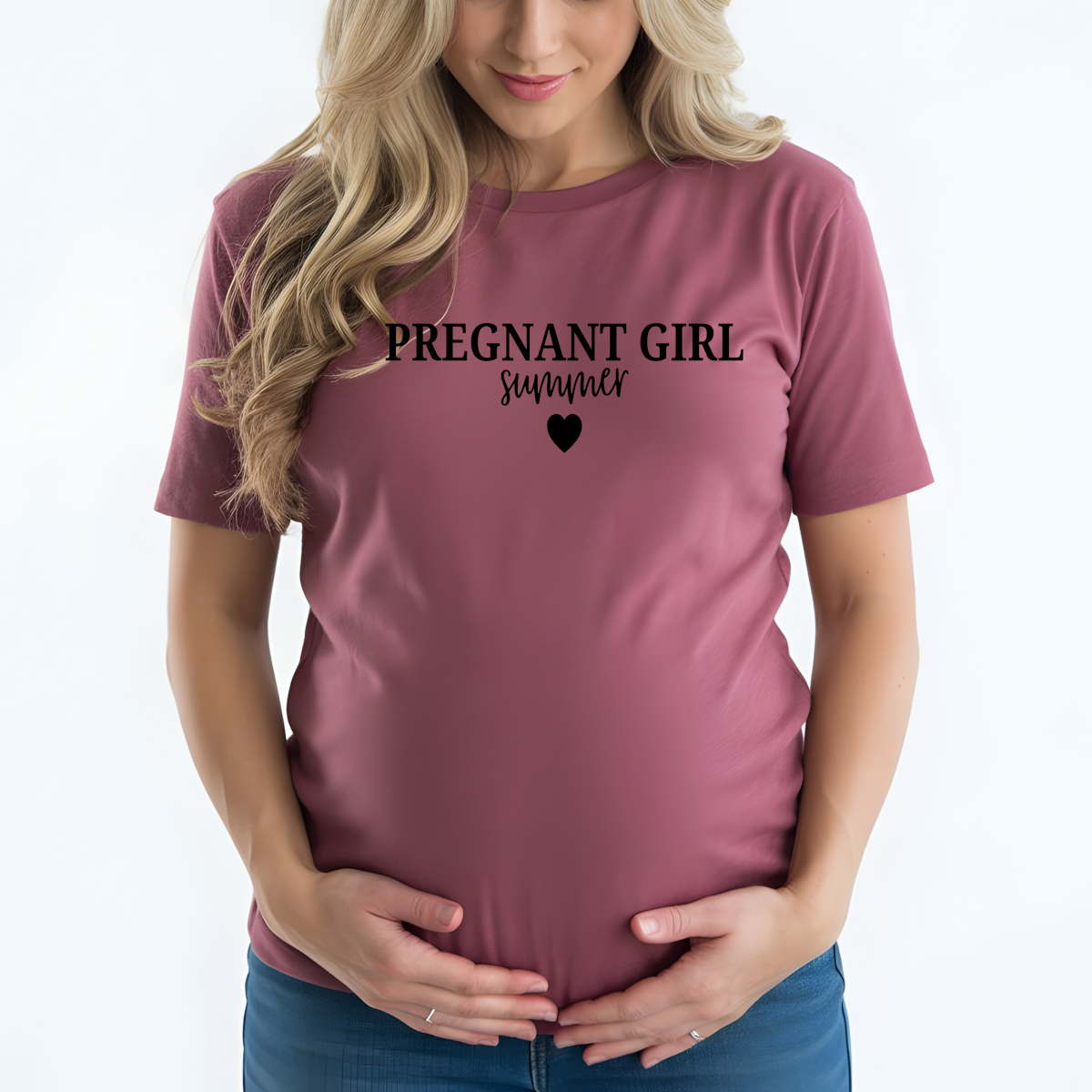 Pregnant Girl Summer DTF Transfer