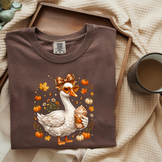 Fall Goose Coquette Pumpkin Spice Latte DTF Transfer
