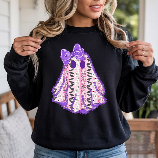 Purple Lace Ghost DTF Transfer