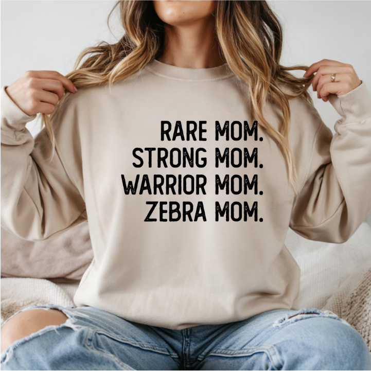 Rare, Strong, Warrior, Zebra Mom DTF Transfer