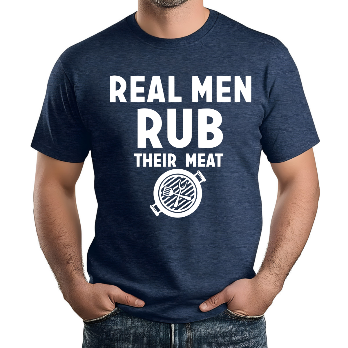 Real Men Rub Their Meat DTF Transfer