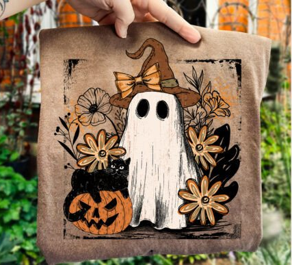 Design - Retro Distressed Ghostie