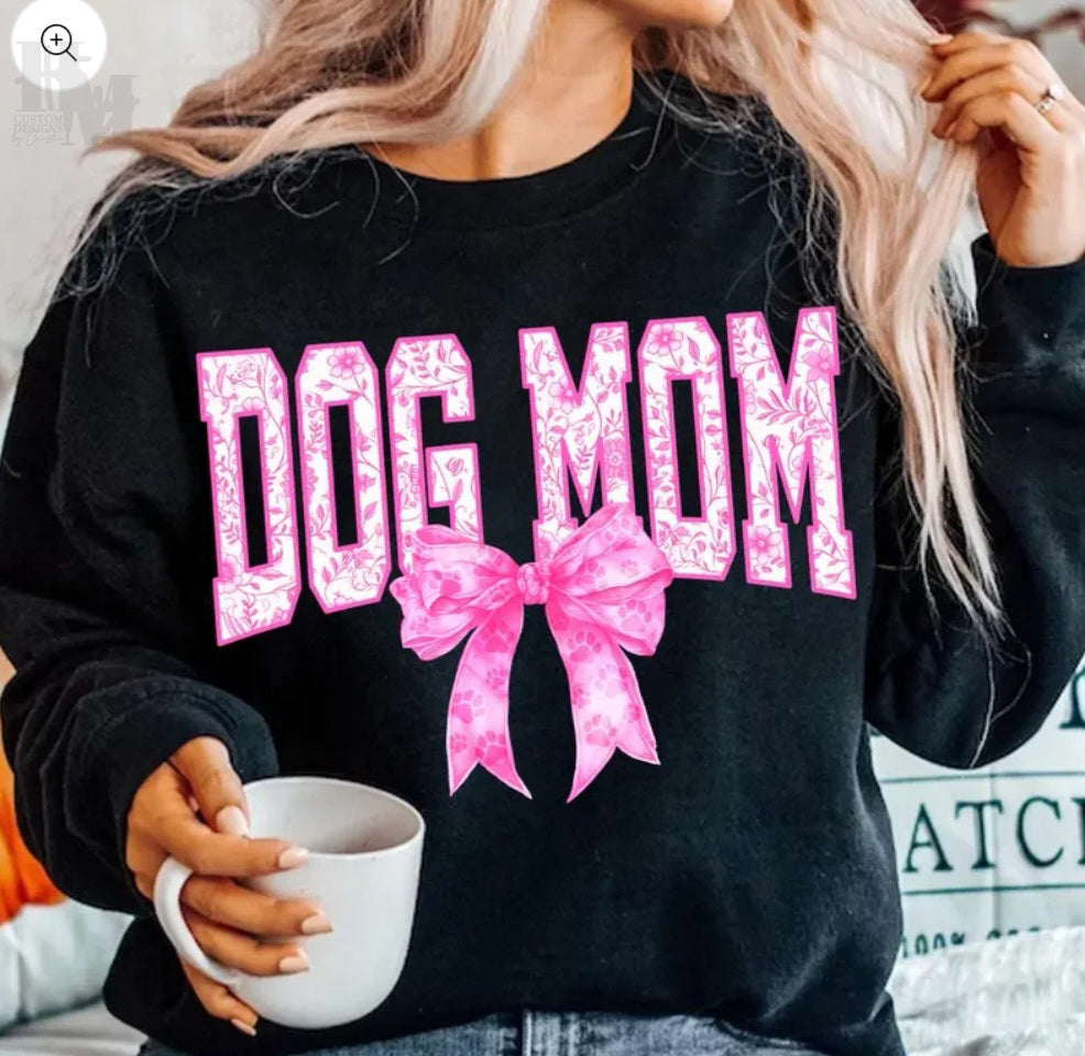 Design - Dog Mom Floral Pink or Blue