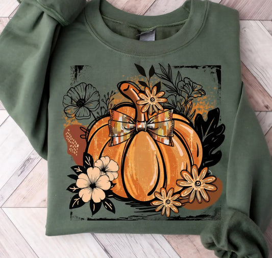 Design - Floral Boho Pumpkin