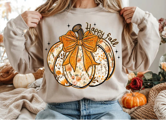 Design - Boho Floral Pumpkin Hello Fall