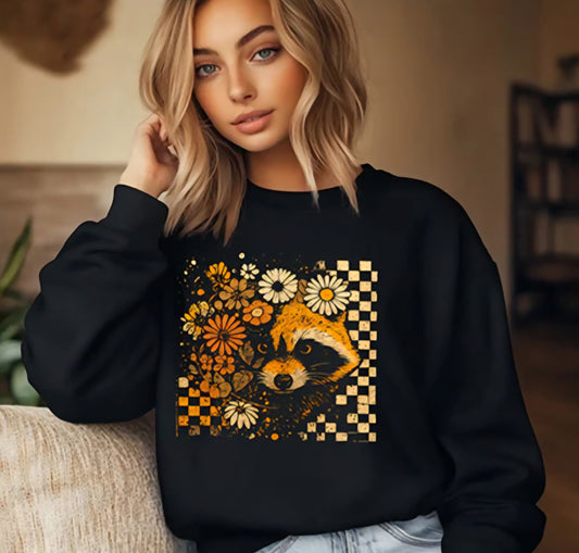 Design - Checkered Raccoon