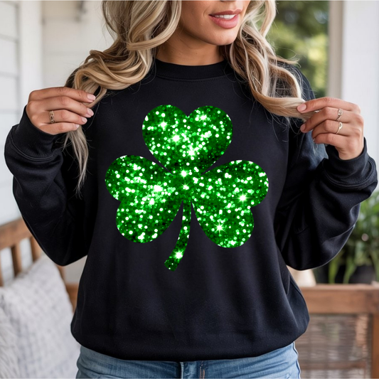 Shamrock Faux Sequin St Patricks Day DTF Transfer