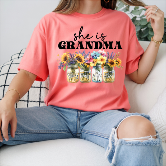 She Is Grandma DTF Transfer