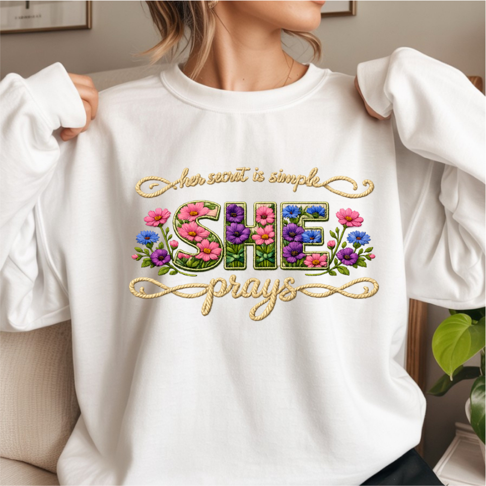 She Prays DTF Transfer