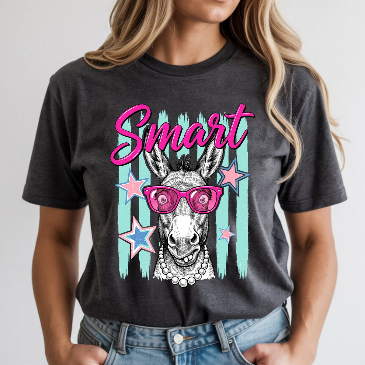 Smart Ass Girly Donkey DTF Transfer