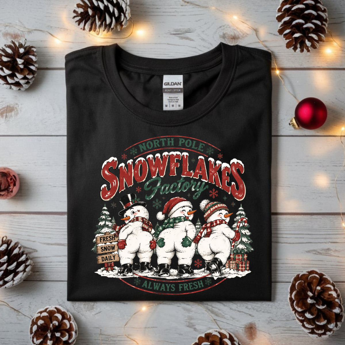 Snowflakes Factory DTF Transfer