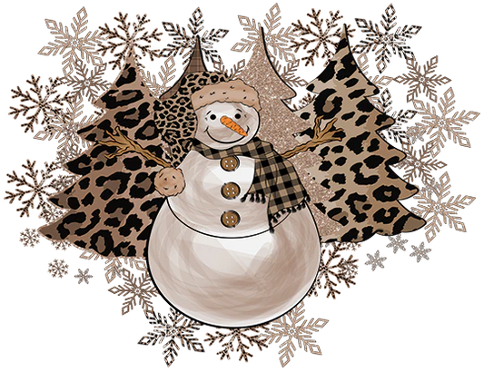 Design - Snowman Leopard Christmas Trees