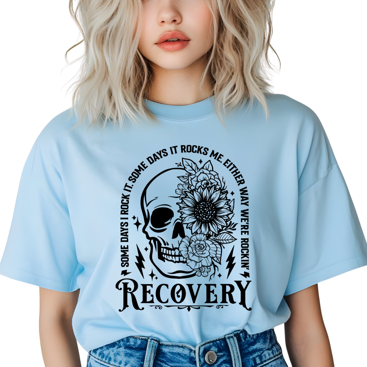 Recovery Some Days I Rock It DTF Transfer