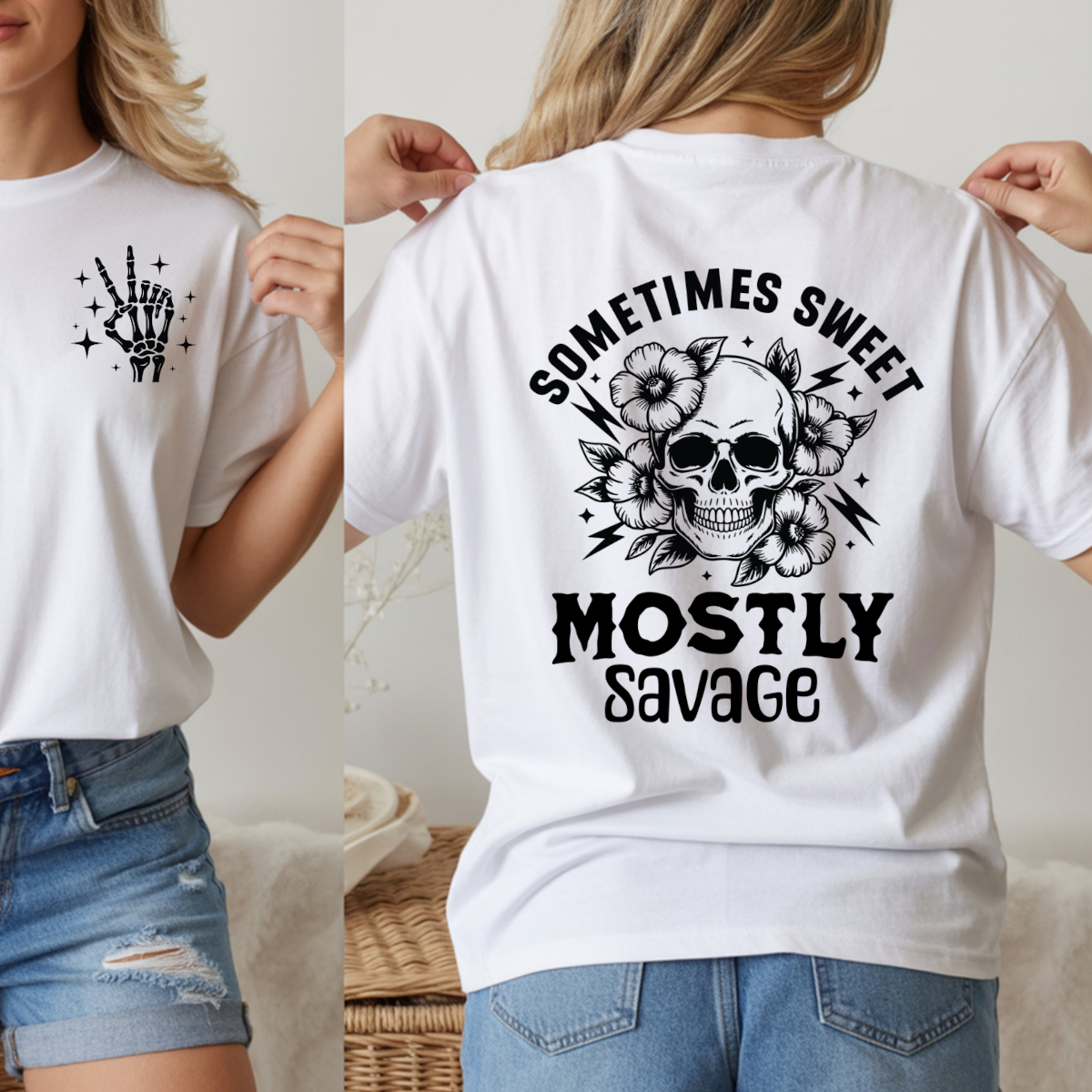Sometimes Sweet Mostly Savage DTF Transfer