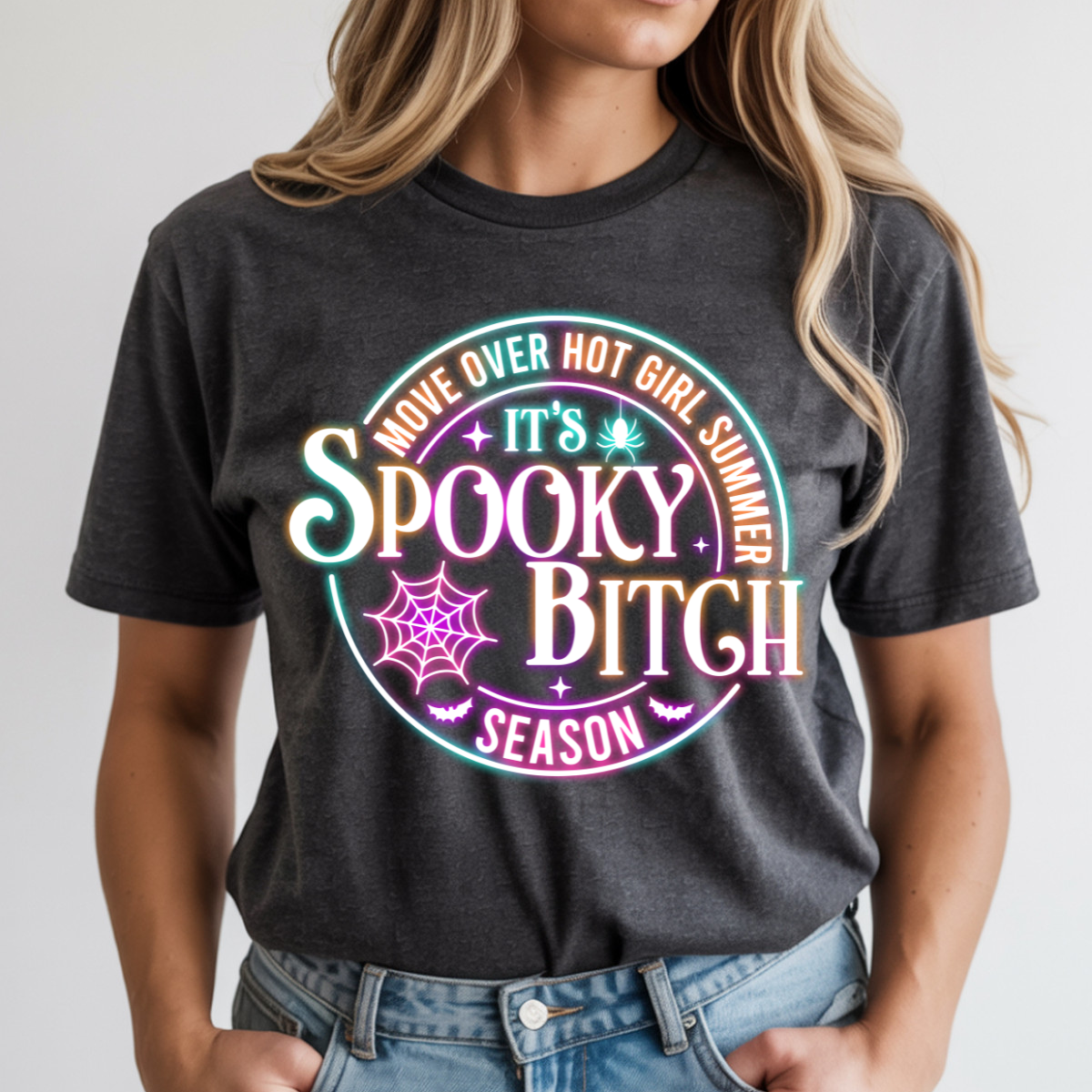 Spooky Bitch Season Neon DTF Transfer
