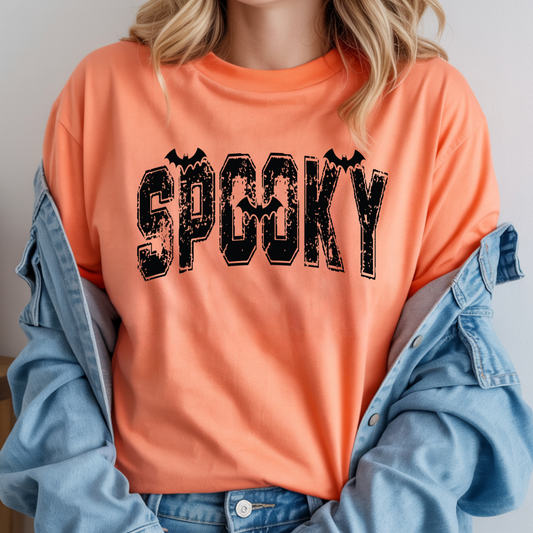 Spooky Black Distressed DTF Transfer