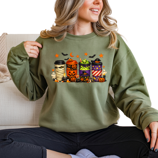 Spooky Halloween Coffee DTF Transfer